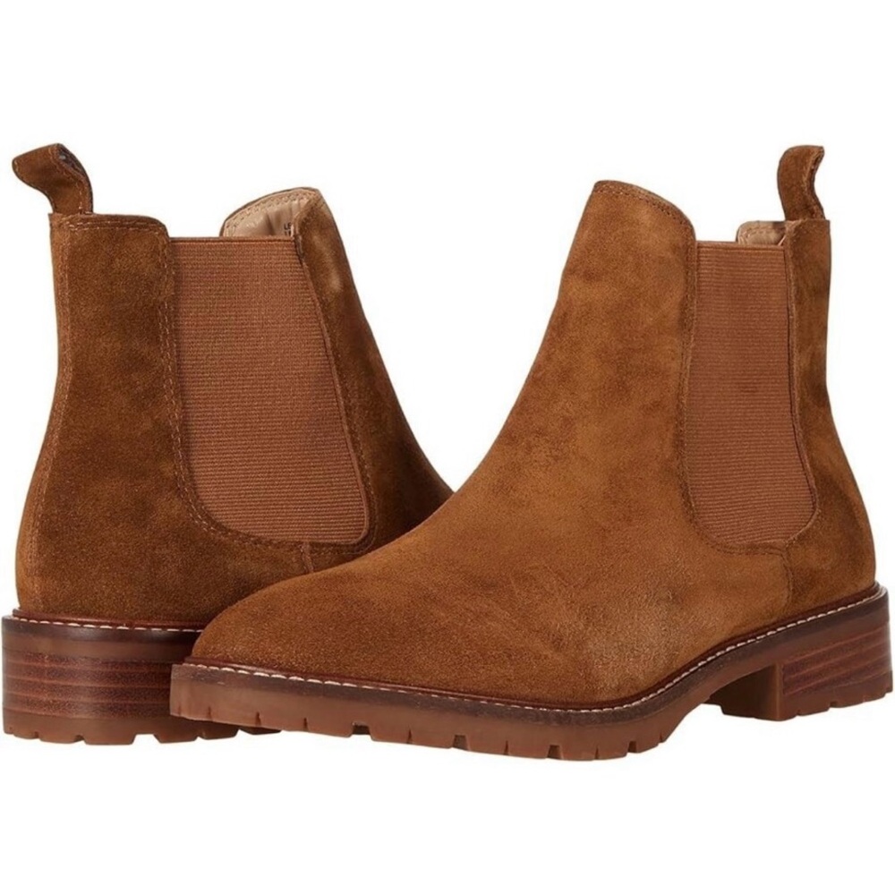 Steve Madden Leopold Chelsea booties Chestnut suede